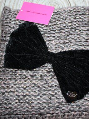 NWT Betsey Johnson Infinity Scarf with bow front CUTE!